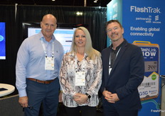 Jim Hinel and Fawn Petree with DeltaTrak. To the right is Gary Fleming with Dapicon.